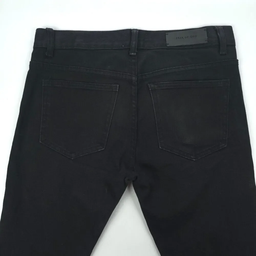 FEAR OF GOD Fourth Collection Distressed Selvedge Skinny Jeans 90s Y2k Grunge